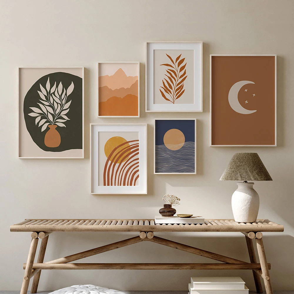 Bohemian Wall Art Poster Printmaking Nordic Modern Minimalist Style Sun and Moon Gallery Living Room Wall Decoration Bedroom
Bohemian Wall Art Poster Printmaking Nordic Modern Minimalist Style Sun and Moon Gallery Living Room Wall Decoration Bedroom