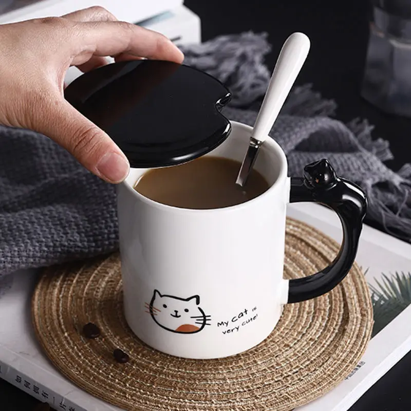 Creative Ceramic Mug with Lid Spoon Drinking Cup Personality Cute Cartoon Cat Cup Home Milk Coffee Cup
Creative Ceramic Mug with Lid Spoon Drinking Cup Personality Cute Cartoon Cat Cup Home Milk Coffee Cup
