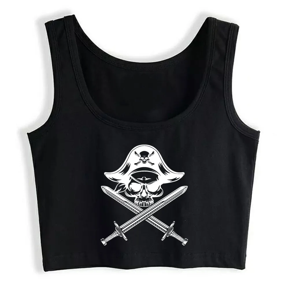 Crop Top Women Pirate Skeleton Crossed Swords Skull Bones Harajuku Tank Top Women Custom Women Clothes
Crop Top Women Pirate Skeleton Crossed Swords Skull Bones Harajuku Tank Top Women Custom Women Clothes