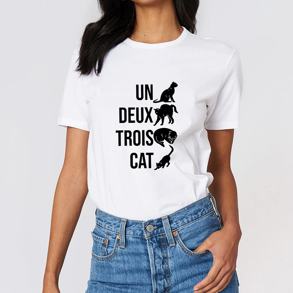 Kitten Cute Animal White T-shirt Women Bright Crewneck Clothing Deux Trous Cat Letter Printed Harajuku Woman Wummer Shirt
Kitten Cute Animal White T-shirt Women Bright Crewneck Clothing Deux Trous Cat Letter Printed Harajuku Woman Wummer Shirt