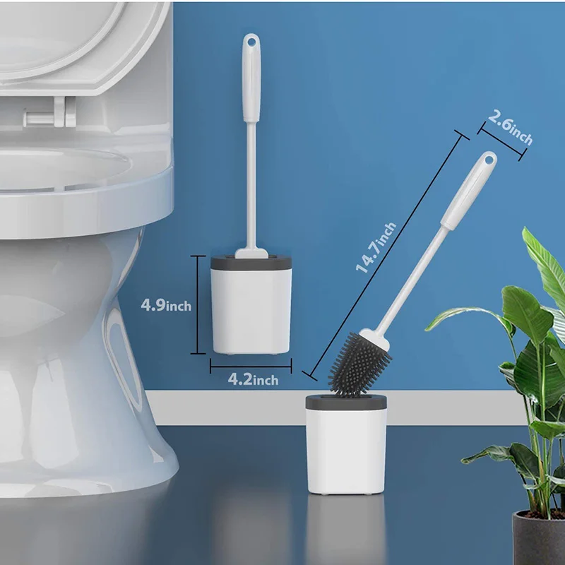 Silicone Toilet Brush with Base Rubber Head Holder Floor-standing Wall-mounted Cleaning Brush Bathroom Accessories
Silicone Toilet Brush with Base Rubber Head Holder Floor-standing Wall-mounted Cleaning Brush Bathroom Accessories