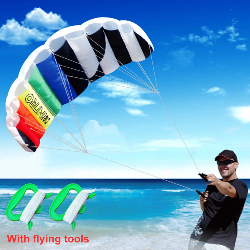 1.4m Rainbow Dual Line Kitesurfing Stunt Parachute Soft Parafoil Surfing Kite Sport Kite Large Outdoor Beach Flying Kite
1.4m Rainbow Dual Line Kitesurfing Stunt Parachute Soft Parafoil Surfing Kite Sport Kite Large Outdoor Beach Flying Kite