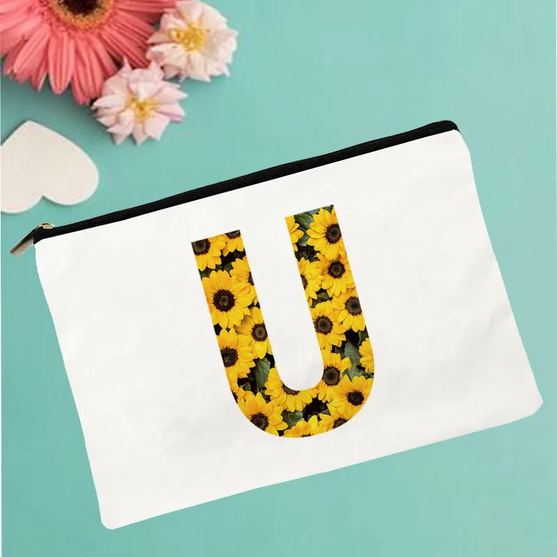 Women Sunflowers Letter U Printed Make up bag Fashion Women Cosmetics Organizer Bag for Travel Colorful Storage Bag for Lady Bag
Women Sunflowers Letter U Printed Make up bag Fashion Women Cosmetics Organizer Bag for Travel Colorful Storage Bag for Lady Bag