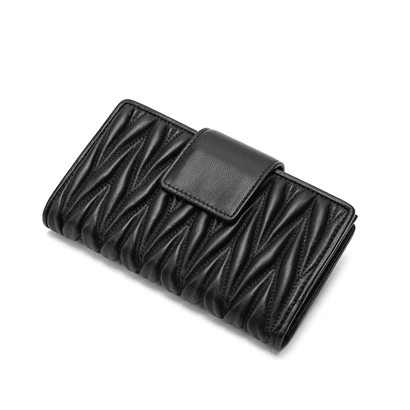 Wrinkled 100% sheepskin Genuine Leather wallet women long large capacity leather handbag new zipper multifunctional zero wallet
Wrinkled 100% sheepskin Genuine Leather wallet women long large capacity leather handbag new zipper multifunctional zero wallet