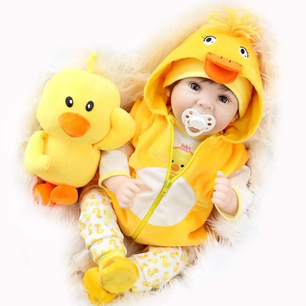 NPK Doll baby reborn 55cm yellow duck style silicone reborn baby doll bebe reborn menino girls doll gift toy
NPK Doll baby reborn 55cm yellow duck style silicone reborn baby doll bebe reborn menino girls doll gift toy