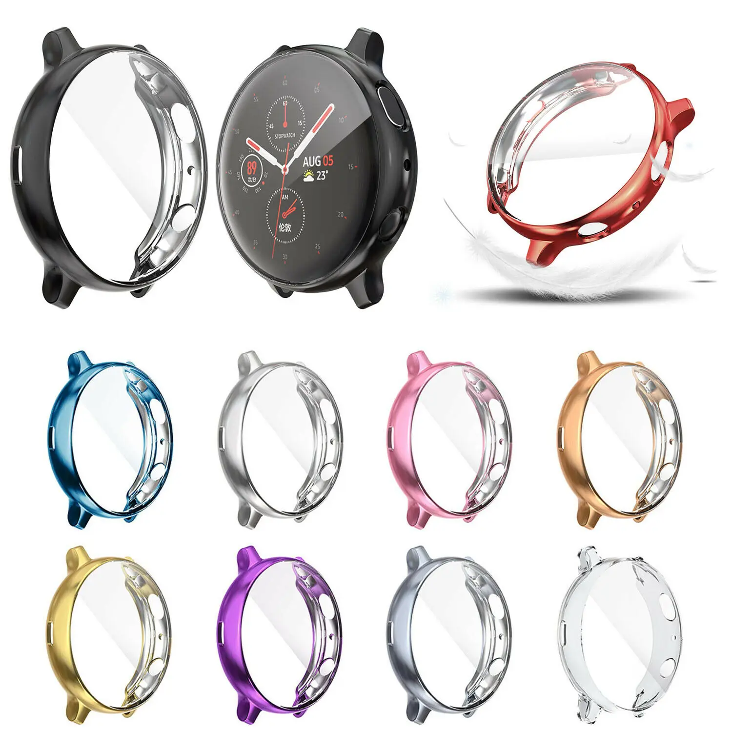 Защитный Мягкий чехол из ТПУ для часов Samsung Galaxy Watch Active 2 40 мм 44 бампер|Часы Чехлы| |