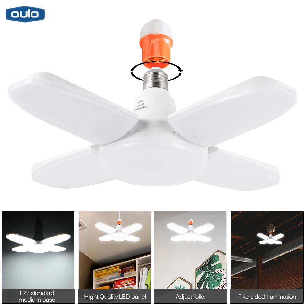 LED Lamp 60W E27 Foldable Fan Blade 360 Degrees Adjustable Lights Restaurant Bar Home LED Pendant Lights No Flicker Ceiling Lamp
LED Lamp 60W E27 Foldable Fan Blade 360 Degrees Adjustable Lights Restaurant Bar Home LED Pendant Lights No Flicker Ceiling Lamp