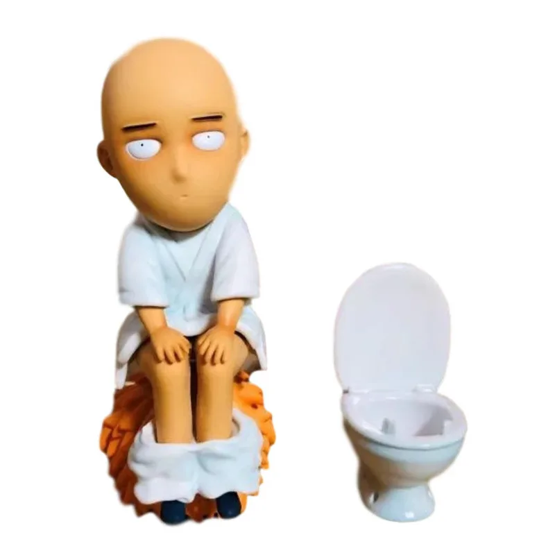 ONE PUNCH MAN GK Сайтама Туалет Аниме фигурки модель в виде персонажа "фигма" 15 см