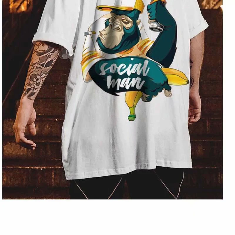 Hip Hop mens cotton T-shirt fashion loose men BF student banana print short-sleeved tees cool man wear Round neck tshirt
Hip Hop mens cotton T-shirt fashion loose men BF student banana print short-sleeved tees cool man wear Round neck tshirt