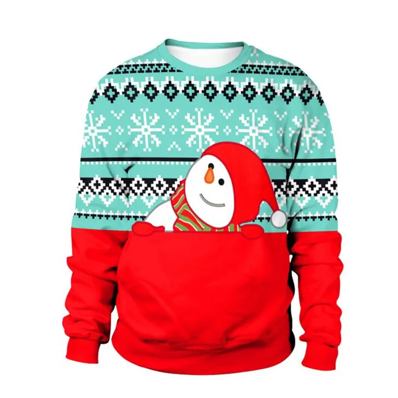 Men Women Christmas Ugly Sweater 3D Snowman Snowflakes Print Funny Holiday Party Sweatshirt Couple Pullover Xmas Jumpers Tops
Men Women Christmas Ugly Sweater 3D Snowman Snowflakes Print Funny Holiday Party Sweatshirt Couple Pullover Xmas Jumpers Tops