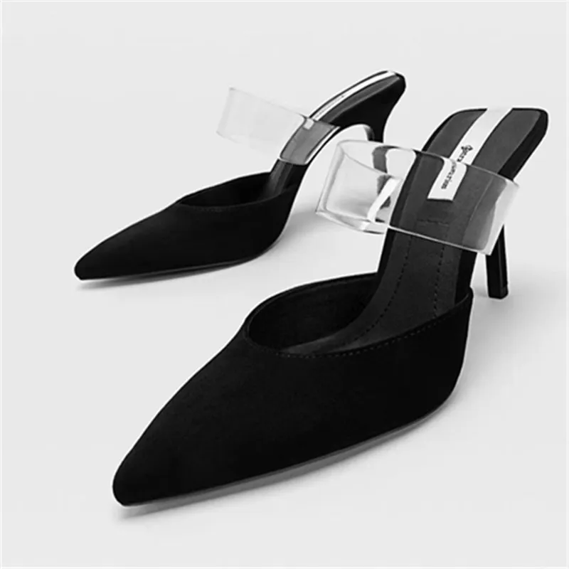 ZAR 2021 Summer New Black Single Shoes Women Brethable Fashion Pointed Toe High Heels Sexy Stiletto Muller Sandals And Slippers
ZAR 2021 Summer New Black Single Shoes Women Brethable Fashion Pointed Toe High Heels Sexy Stiletto Muller Sandals And Slippers