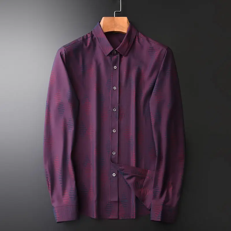 Men's business and leisure long sleeve shirt 2021 spring new yarn dyed jacquard fashion shirt men
Men's business and leisure long sleeve shirt 2021 spring new yarn dyed jacquard fashion shirt men