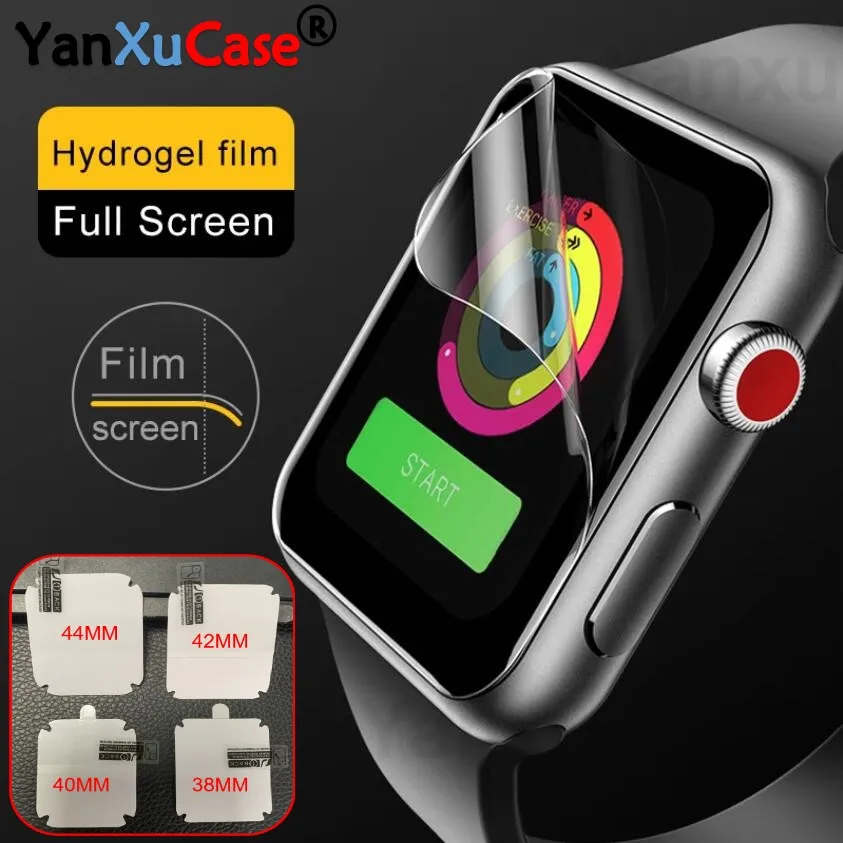 Hydrogel Film For iWatch SE 6 5 4 44MM 40MM Full Cover Clear Protective Soft Screen Protector For Apple Watch 3 2 1 38mm 42mm
Hydrogel Film For iWatch SE 6 5 4 44MM 40MM Full Cover Clear Protective Soft Screen Protector For Apple Watch 3 2 1 38mm 42mm