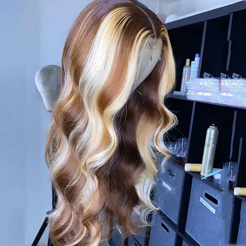 26 Inch 180% Remy Ombre Blonde Body Wave Highlight 13X6 Lace Front Human Hair Wigs For Black Women Preplucked Brazilian Glueless
26 Inch 180% Remy Ombre Blonde Body Wave Highlight 13X6 Lace Front Human Hair Wigs For Black Women Preplucked Brazilian Glueless