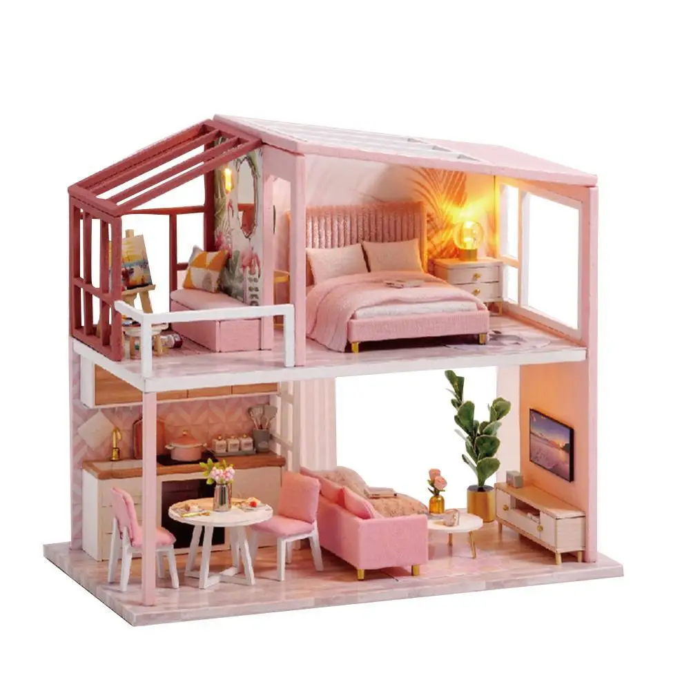 DIY 3D Wooden Miniature Doll House Dust Proof LED Building Model Educational Kids Toy Children Adult Birthday Gifts
DIY 3D Wooden Miniature Doll House Dust Proof LED Building Model Educational Kids Toy Children Adult Birthday Gifts