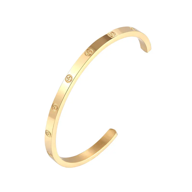 High Quality Three Size Open Bracelet & Bangle Cross Stainless Steel Love Brand Bangle For Women Man Screw Jewelry Couple Gift
High Quality Three Size Open Bracelet & Bangle Cross Stainless Steel Love Brand Bangle For Women Man Screw Jewelry Couple Gift