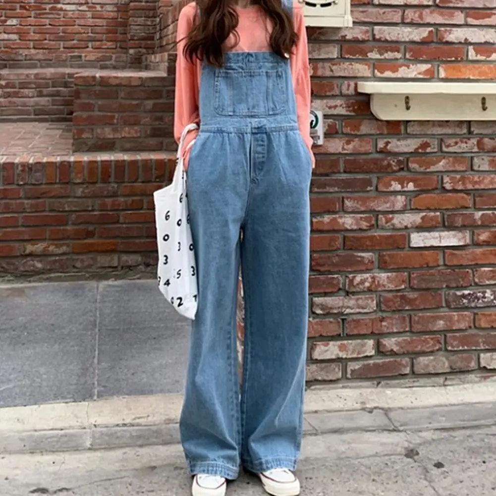 2021 Women Denim Jumpsuit Metal Buckle Strap Large Pockets Women Loose Sleeveless Straight Jumpsuit Streetwear combinaison femme
2021 Women Denim Jumpsuit Metal Buckle Strap Large Pockets Women Loose Sleeveless Straight Jumpsuit Streetwear combinaison femme