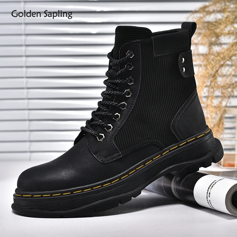 Golden Sapling Motorcycle Boots Men Retro Leather Leisure Footwear Fashion Platform Soft Rubber Man Shoes Punk Winter Men's Boot
Golden Sapling Motorcycle Boots Men Retro Leather Leisure Footwear Fashion Platform Soft Rubber Man Shoes Punk Winter Men's Boot