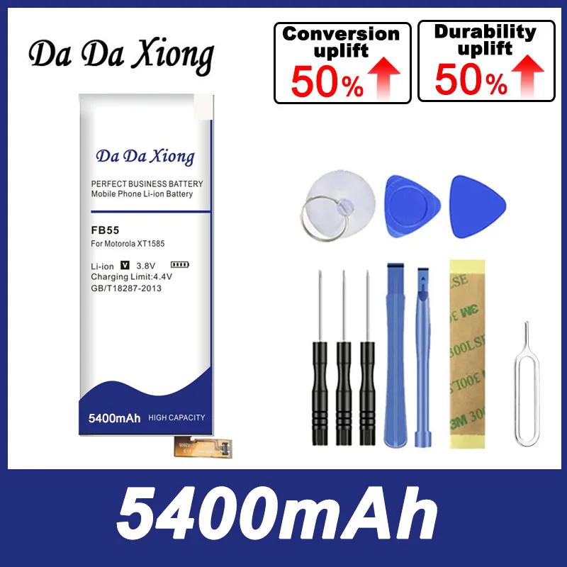DaDaXiong Original FB55 5400mAh Battery For Motorola Moto DROID Turbo 2 XT1585 XT1581 XT1580 X Force 
DaDaXiong Original FB55 5400mAh Battery For Motorola Moto DROID Turbo 2 XT1585 XT1581 XT1580 X Force
