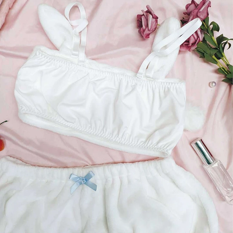 Women Pajamas Set Cartoon Rabbit Ear Sleepwear Girls Cute Lingerie Plush Bra Set Soft Homewear Ladies Nightwear 2021 New
Women Pajamas Set Cartoon Rabbit Ear Sleepwear Girls Cute Lingerie Plush Bra Set Soft Homewear Ladies Nightwear 2021 New