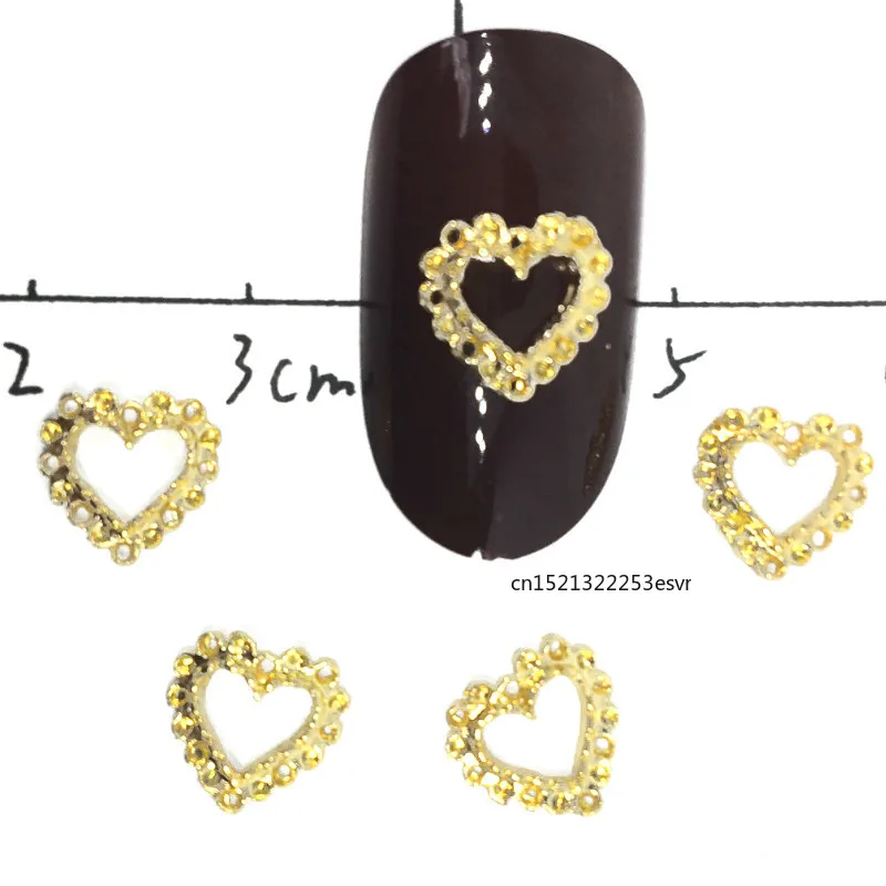 100Pcs New Love Heart Nail Stickers, 3D Metal Alloy Nail Art Rhinestones/Charms/Studs, Golden Silver Nails Jewelry Nail Supplies
100Pcs New Love Heart Nail Stickers, 3D Metal Alloy Nail Art Rhinestones/Charms/Studs, Golden Silver Nails Jewelry Nail Supplies