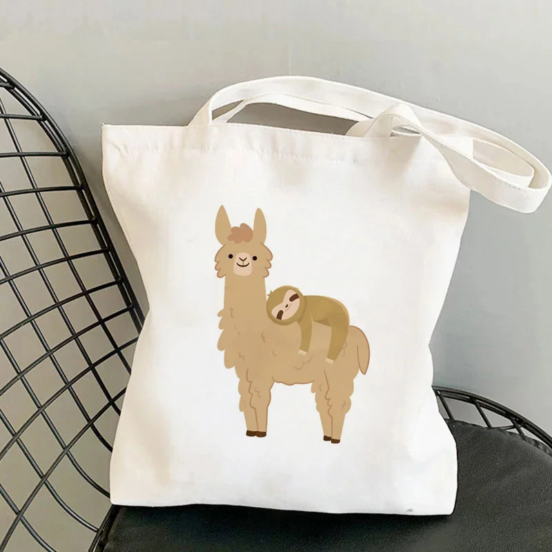 Shopper Adorable Sloth on a Llama Printed Tote Bag women Harajuku shopper handbag girl Shoulder shopping bag Lady Canvas Bag
Shopper Adorable Sloth on a Llama Printed Tote Bag women Harajuku shopper handbag girl Shoulder shopping bag Lady Canvas Bag