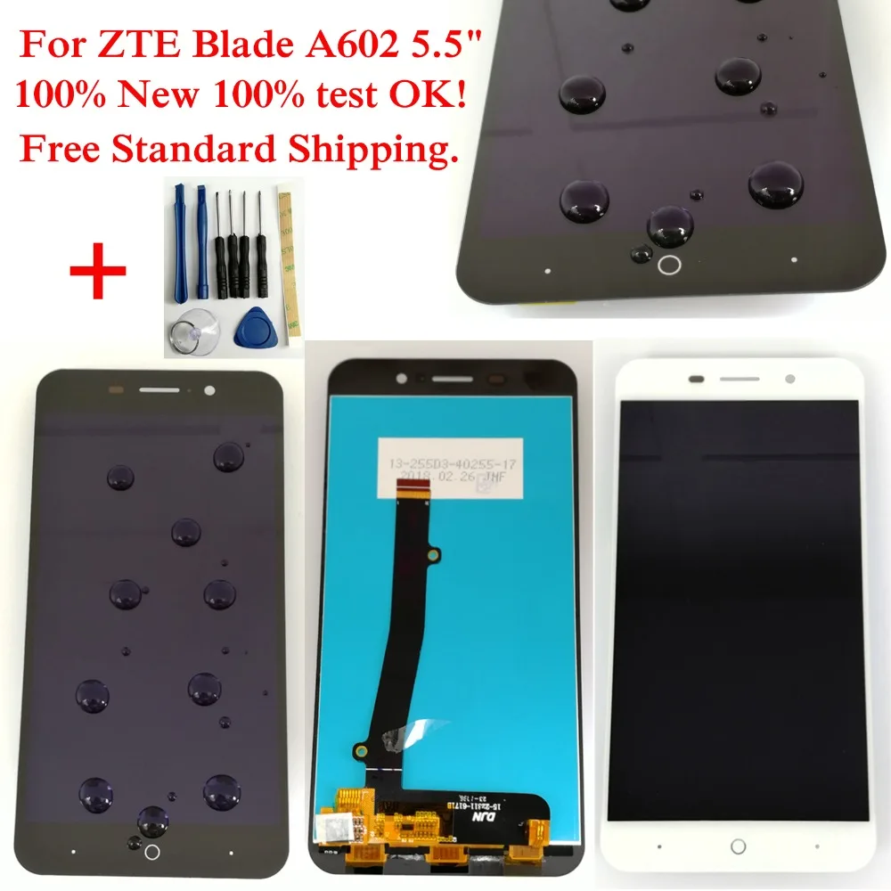 Shyueda For ZTE Blade A602 5.5" 100% New Test AAA+ LCD Display Touch Screen Digitizer with free tools | Мобильные телефоны и