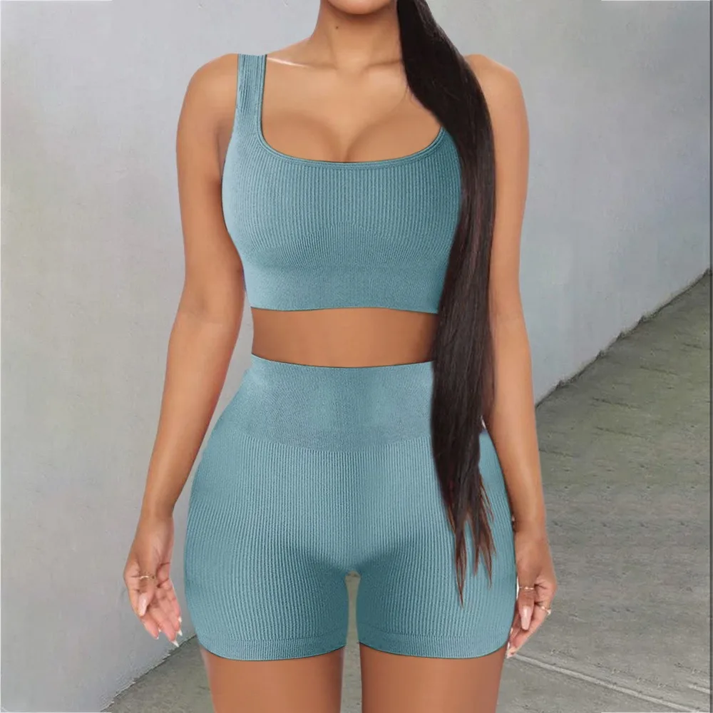 Two-piece Set Ins Seamless Knitting Sexy Gym Sport Workout Running Sports Short Bra Yoga Suit Tracksuit U-neck Fitness 
Two-piece Set Ins Seamless Knitting Sexy Gym Sport Workout Running Sports Short Bra Yoga Suit Tracksuit U-neck Fitness