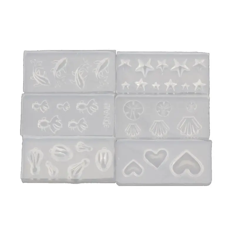 6Pc Mini Size Rabbit Star Goldfish Lotus Leaf Earrrings Resin Jewelry Mold Kit 
6Pc Mini Size Rabbit Star Goldfish Lotus Leaf Earrrings Resin Jewelry Mold Kit