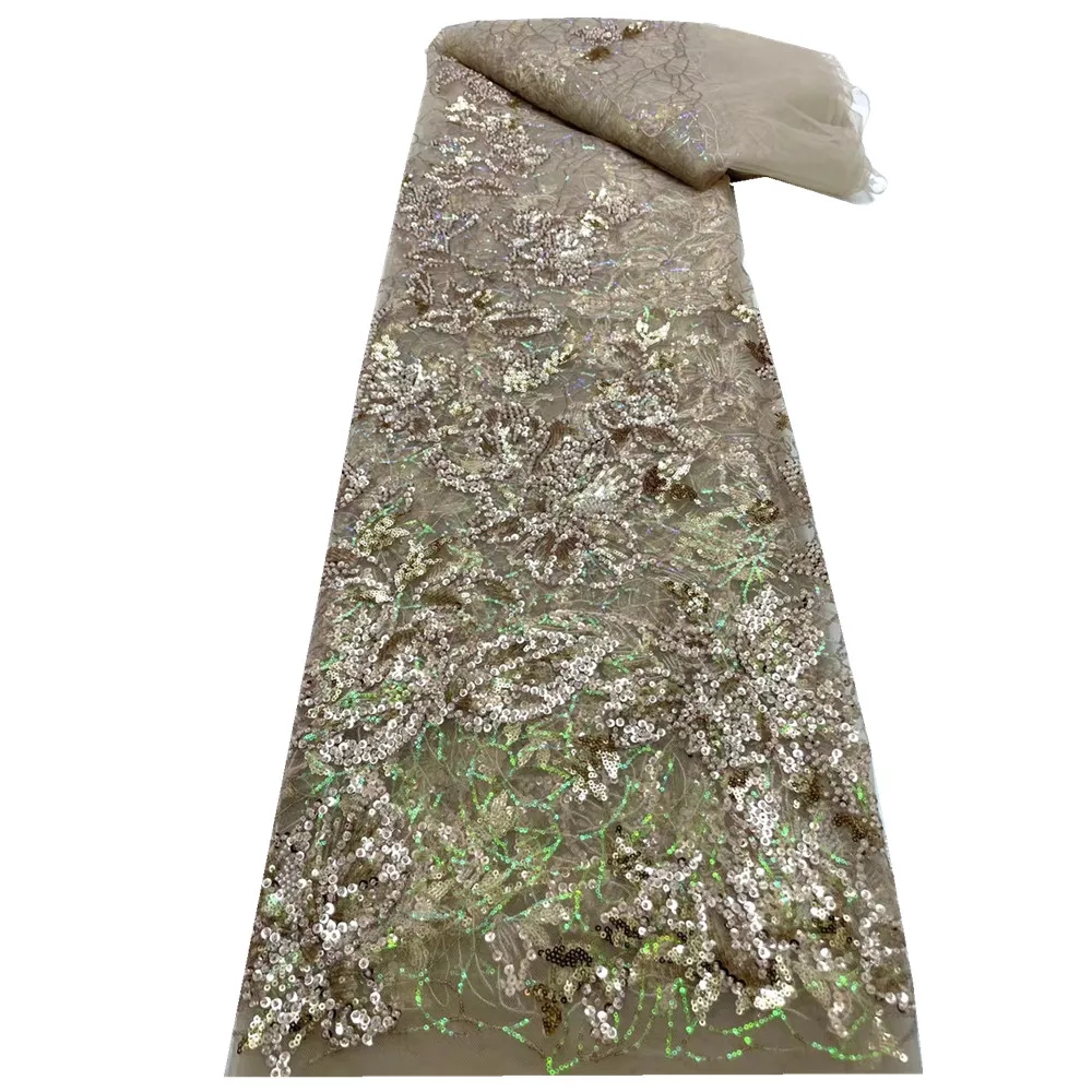 Кружевная африканская кружевная ткань SJ, высокое качество, 2021 бусин, блестки, французское нигерийское Тюлевое кружево, вышивка, свадебное платье 
Кружевная африканская кружевная ткань SJ, высокое качество, 2021 бусин, блестки, французское нигерийское Тюлевое кружево, вышивка, свадебное платье