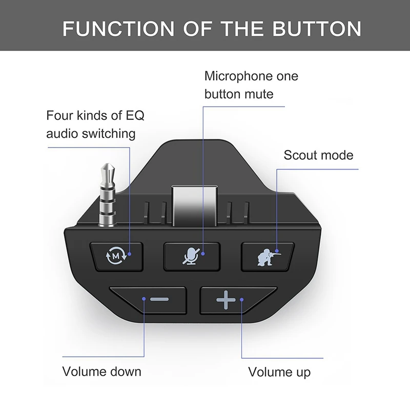 Stereo Headset Adapter for One Controller o Mic Headphone Converter for One Wireless Gamepad
Stereo Headset Adapter for One Controller o Mic Headphone Converter for One Wireless Gamepad