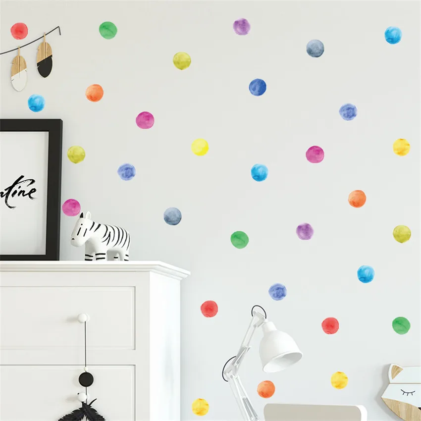 Watercolor Dots Wall Stickers girl Kids Rooms Decoration 36Pcs Pink green color Circle Dots Decal DIY Art wallpaper Home Decor
Watercolor Dots Wall Stickers girl Kids Rooms Decoration 36Pcs Pink green color Circle Dots Decal DIY Art wallpaper Home Decor