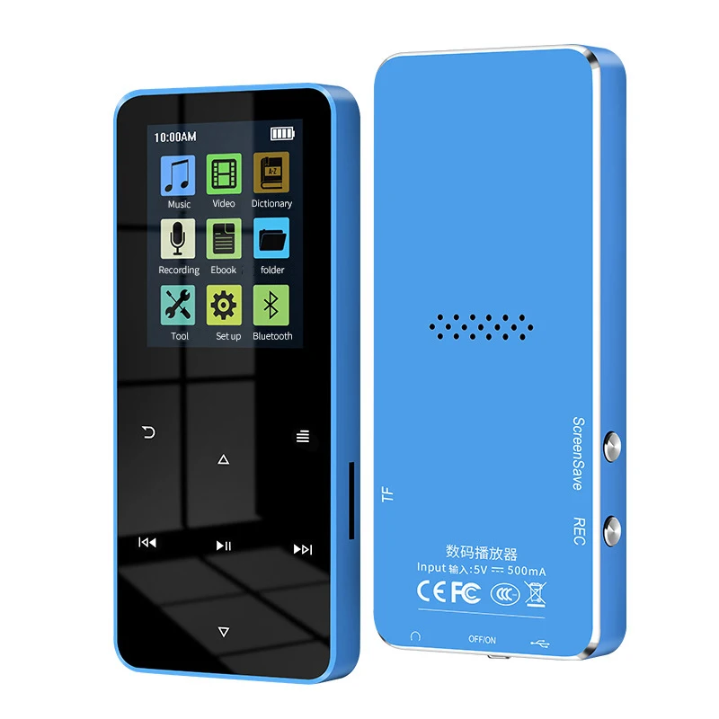 Металлический сенсорный MP3 MP4 Музыкальный Плеер 1,8 дюйма, Bluetooth 5,0, поддерживает карты, с FM-будильником, шагомером, электронной книгой, Built-in ...
Металлический сенсорный MP3 MP4 Музыкальный Плеер 1,8 дюйма, Bluetooth 5,0, поддерживает карты, с FM-будильником, шагомером, электронной книгой, Built-in ...