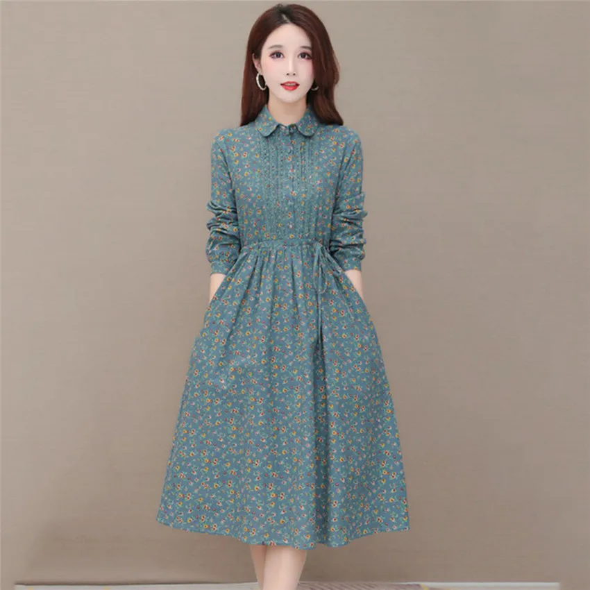 2021 New Summer Women Long Sleeve Cotton and linen Dress Big Size A-line Floral Dress Elegant Lady Green Dresses Vestidos WZ1361
2021 New Summer Women Long Sleeve Cotton and linen Dress Big Size A-line Floral Dress Elegant Lady Green Dresses Vestidos WZ1361