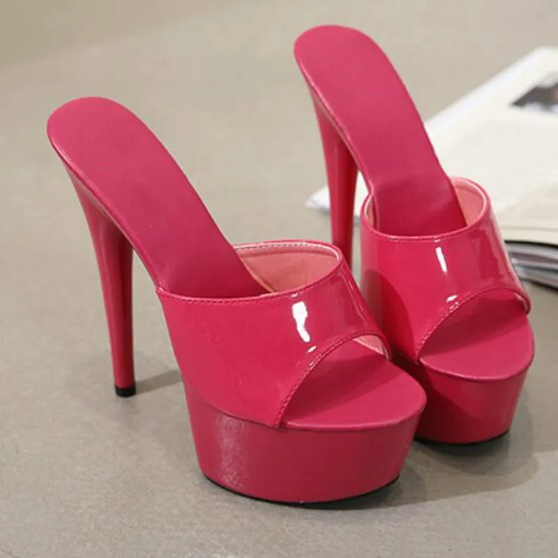 New Patent Leather 15cm Super High Heel Stiletto Sexy Waterproof Platform High-heeled Sandals Female Summer Slippers asd2
New Patent Leather 15cm Super High Heel Stiletto Sexy Waterproof Platform High-heeled Sandals Female Summer Slippers asd2