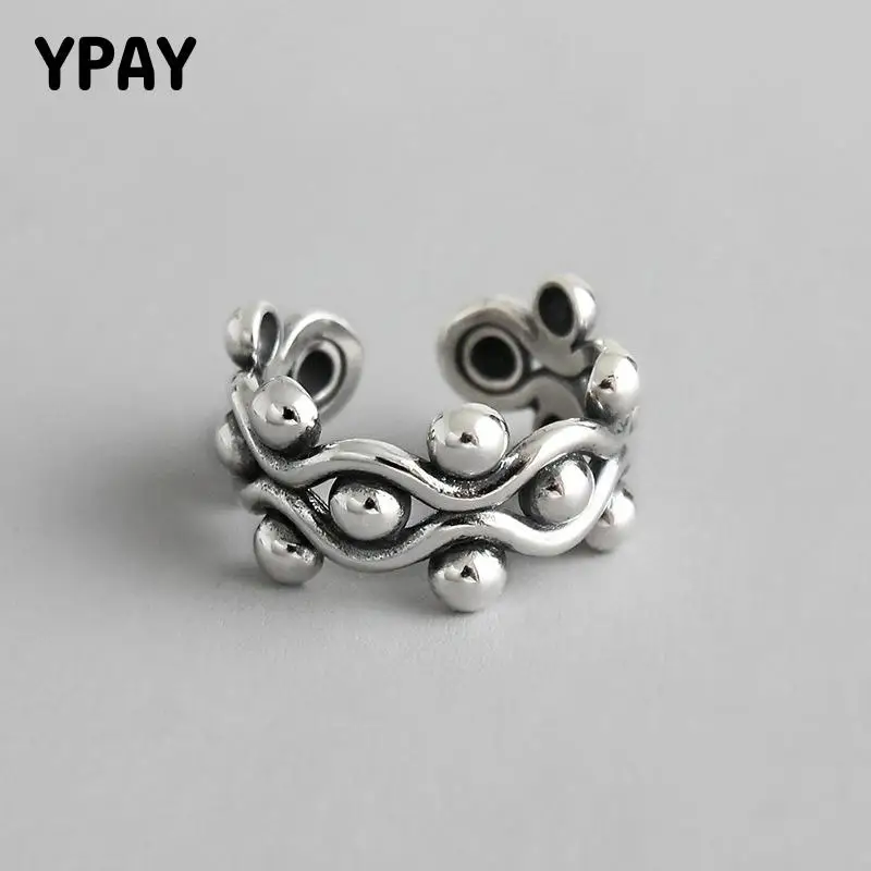 YPAY 100% Authentic 925 Sterling Silver Adjustable Ring 2019 New Korean Vintage Round Beads Open Rings for Women Jewelry YMR666
YPAY 100% Authentic 925 Sterling Silver Adjustable Ring 2019 New Korean Vintage Round Beads Open Rings for Women Jewelry YMR666