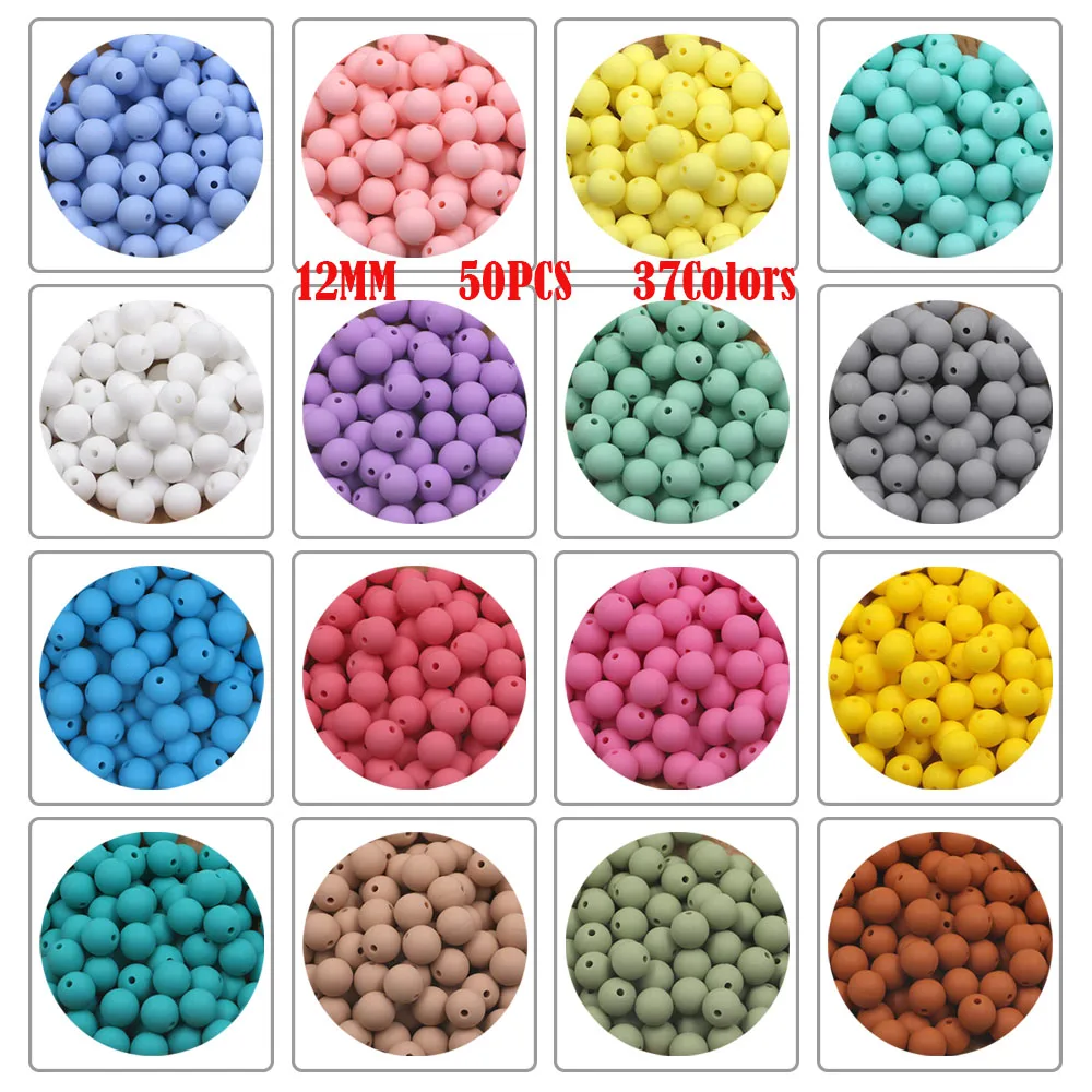 Kovict 12mm 50pcs/lot Silicone Beads Baby Teething Beads Baby Teether Safe Food Grade Nursing Chewing Round Fashion Beads
Kovict 12mm 50pcs/lot Silicone Beads Baby Teething Beads Baby Teether Safe Food Grade Nursing Chewing Round Fashion Beads