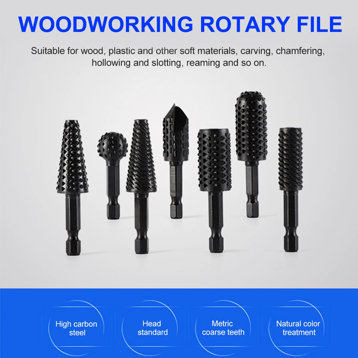 Upgrade 7pcs 1/4" Drill Bit Set Woodworking Rotary Drill Bits Hex Handle Wood Work Knife Wood Carving Tool High Carbon Steel
Upgrade 7pcs 1/4" Drill Bit Set Woodworking Rotary Drill Bits Hex Handle Wood Work Knife Wood Carving Tool High Carbon Steel