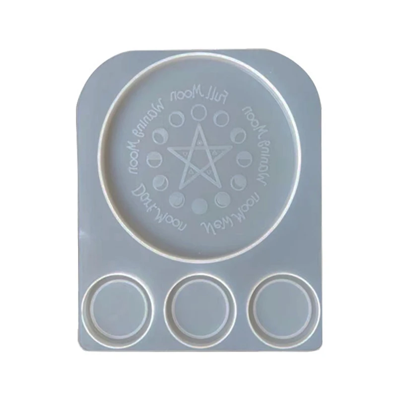 D0LC Divination Candlestick Altar Plate Epoxy Resin Mold Candle Holder Silicone Mould
D0LC Divination Candlestick Altar Plate Epoxy Resin Mold Candle Holder Silicone Mould
