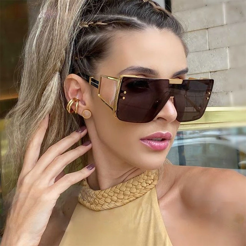 One Piece Flat Top Retro Oversized Frame Sunglasses Retro Men Women Fashion Shades UV400 Vintage Glasses
One Piece Flat Top Retro Oversized Frame Sunglasses Retro Men Women Fashion Shades UV400 Vintage Glasses