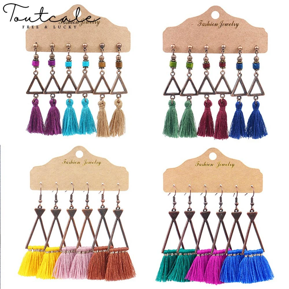 Bohemian Women Long Triangle Tassel Earrings Set Bohemian Boho Hanging Dangle Drop Earrings Accessories Ornament Charm Jewelry
Bohemian Women Long Triangle Tassel Earrings Set Bohemian Boho Hanging Dangle Drop Earrings Accessories Ornament Charm Jewelry