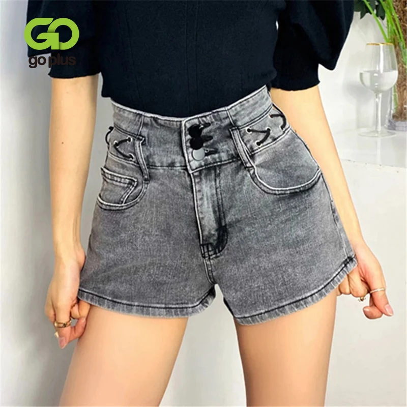 GOPLUS Shorts Plus Size Denim Shorts Woman Summer Jeans Lace Up High Waist Shorts For Women Ladies Korte Broek Dames C11140 
GOPLUS Shorts Plus Size Denim Shorts Woman Summer Jeans Lace Up High Waist Shorts For Women Ladies Korte Broek Dames C11140