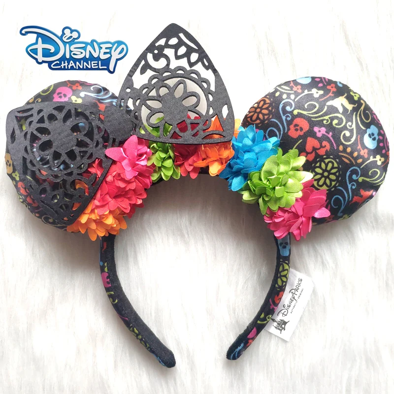 Disney Коко Цветы Микки ободок для волос с украшением в виде мыши Диснейленд уши