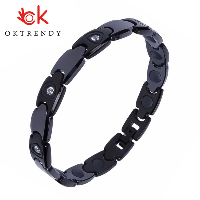 OKtrendy Germanium Magnetic Bracelet Women Jewelry Healthy Black Ceramic Bracelets Bangles With Crystal Rhinestone
OKtrendy Germanium Magnetic Bracelet Women Jewelry Healthy Black Ceramic Bracelets Bangles With Crystal Rhinestone