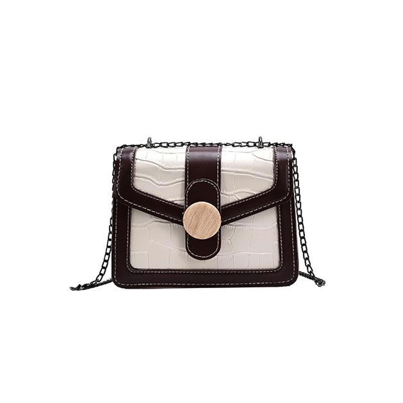 Small Square Shoulder Messenger Bag for Women 2020 New Vintage Flap Crossbody Bag Chain Design Shoulder Strap Contrast Color Bag
Small Square Shoulder Messenger Bag for Women 2020 New Vintage Flap Crossbody Bag Chain Design Shoulder Strap Contrast Color Bag