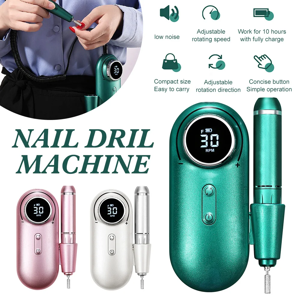 3 Colors Electric Nail Drill Machine 30000RPM Nail Art File Drill With 6 Drill Bits Nail Polish Acrylic Gel Nails Manicure Tool
3 Colors Electric Nail Drill Machine 30000RPM Nail Art File Drill With 6 Drill Bits Nail Polish Acrylic Gel Nails Manicure Tool