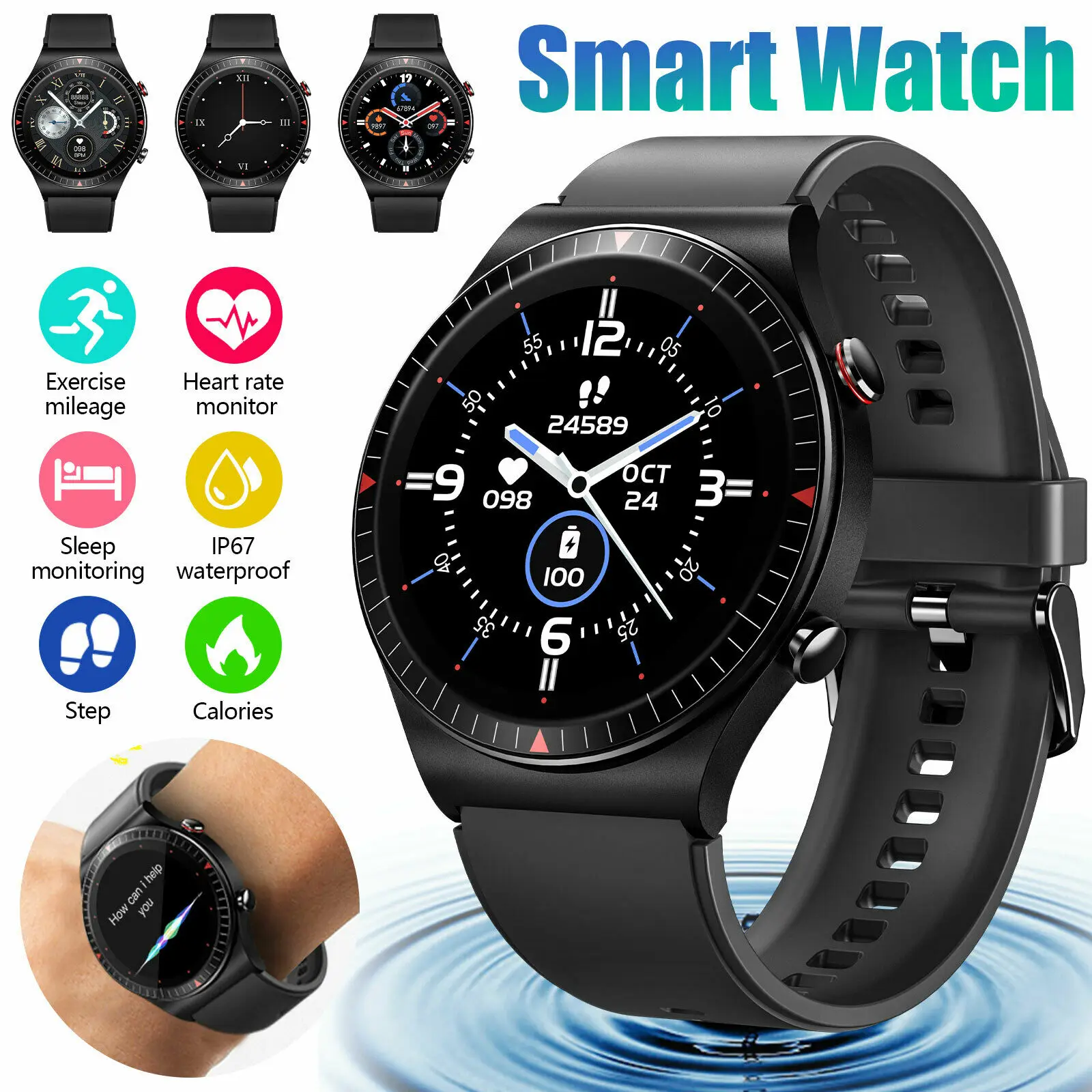 Smart Watch Bracelet 4G Memory Local Music Bluetooth-Compatible Call Recording Voice Assistant Health Digital Wristwatches
Smart Watch Bracelet 4G Memory Local Music Bluetooth-Compatible Call Recording Voice Assistant Health Digital Wristwatches