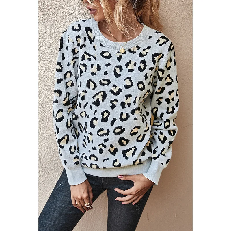 Leopard Print Backless Long Sleeved Sweater Women Fashion Round Neck Autumn Pullover MX0003
Leopard Print Backless Long Sleeved Sweater Women Fashion Round Neck Autumn Pullover MX0003
