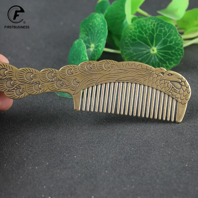 Brass Copper Peacock Clouds Fine-Tooth Hairdressing Combs Tangled Straight Hair Comb Care Styling Tool Girlfriend Monther
Brass Copper Peacock Clouds Fine-Tooth Hairdressing Combs Tangled Straight Hair Comb Care Styling Tool Girlfriend Monther
