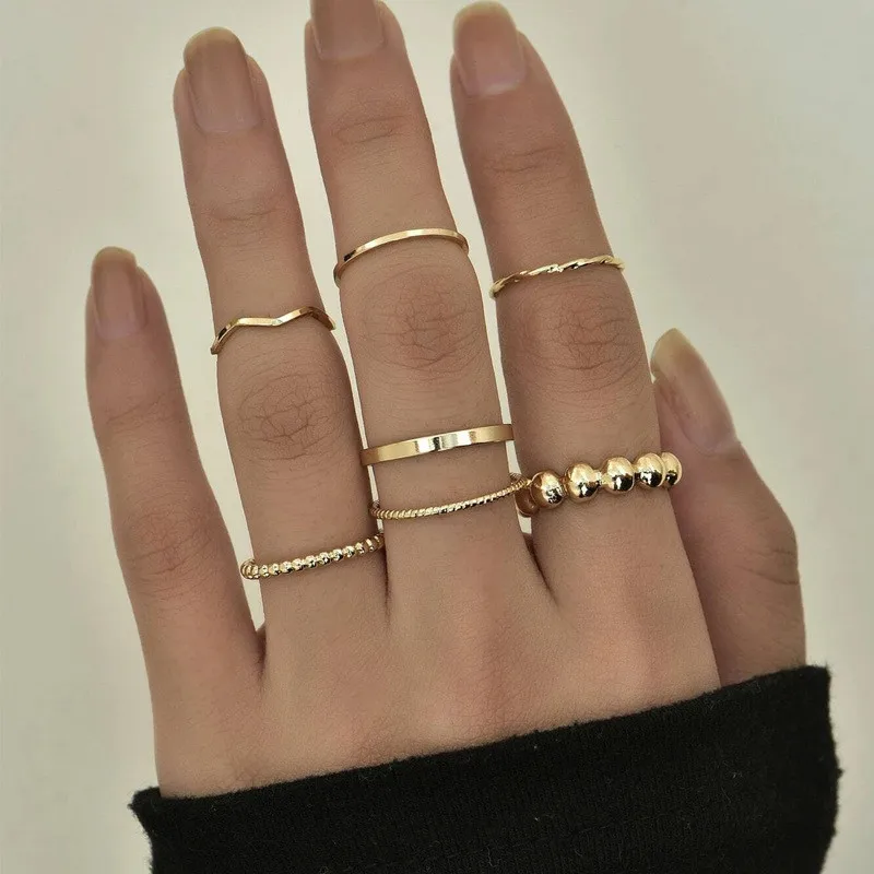 VAGZEB 8pcs Fashion Punk Rings Set for Women Gold Color Hollow Round Women Finger Ring For Girl Lady Party Wedding Gifts
VAGZEB 8pcs Fashion Punk Rings Set for Women Gold Color Hollow Round Women Finger Ring For Girl Lady Party Wedding Gifts